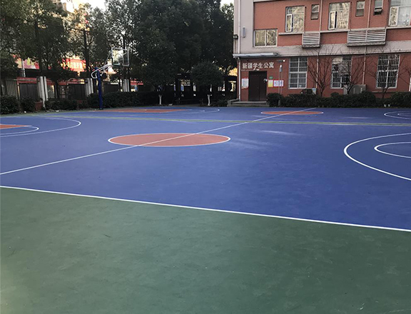 江岸区汉铁高级中学硅PU篮球场